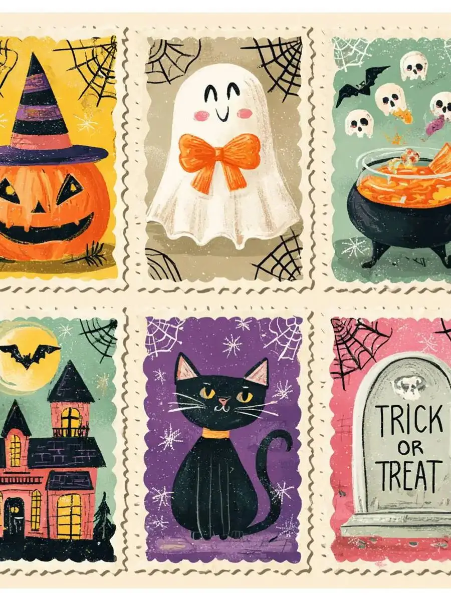 1 Stück 40x40 cm/15,74 Zoll Halloween-Festival Limitierte Auflage Design Gestempeltes Kreuzstich-Set DIY-Set 11CT/14CT Neu eingetroffen – Detail 1