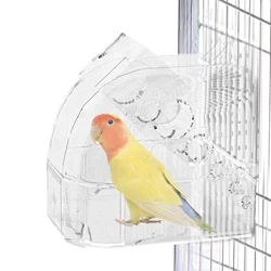 Bird Bath Box Cage Parrot Bathing Tub Container Cage Accessories for Small Birds Parakeet Canary Budgerigar Lovebirds