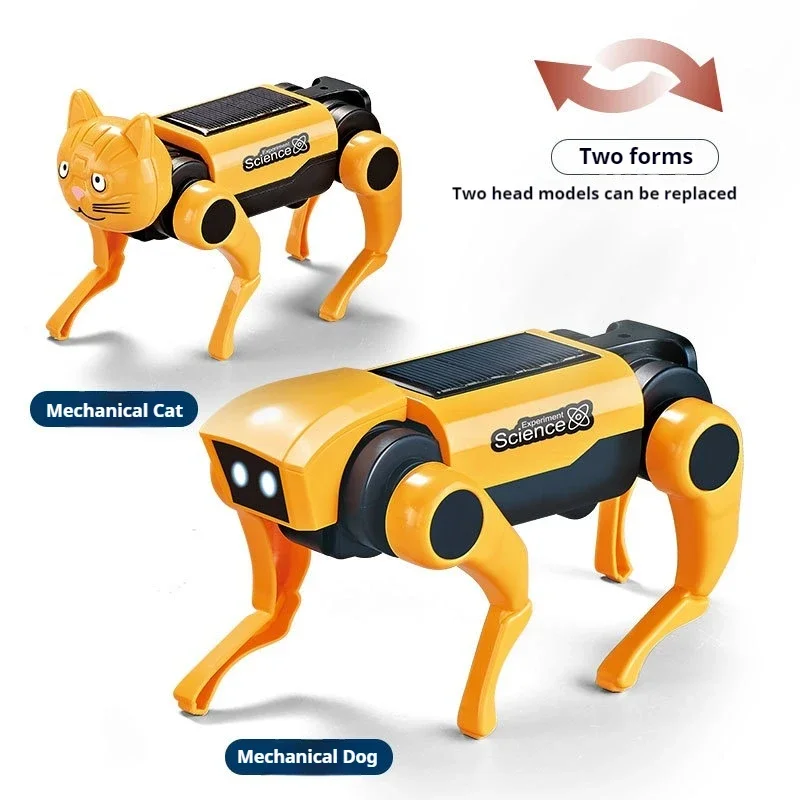 New 13cm Science and Education Solar Robot Dog Steam Manual DIY Assembling Educational Science Experiment Robot Children's Toys