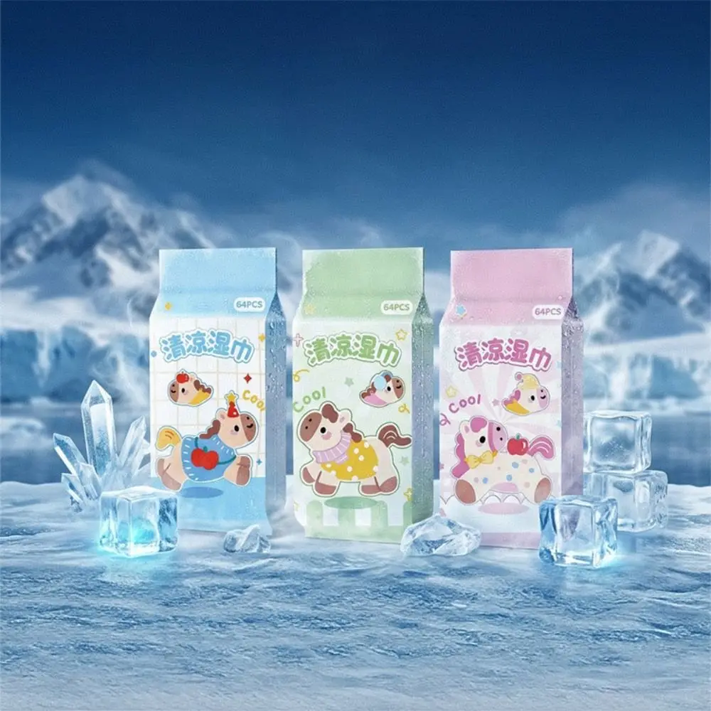Soft Cool Wet Wipes Disposable Cooling & Refreshing Portable Refreshing Wipes Disposable Cleaning Wipes Travel Essentials