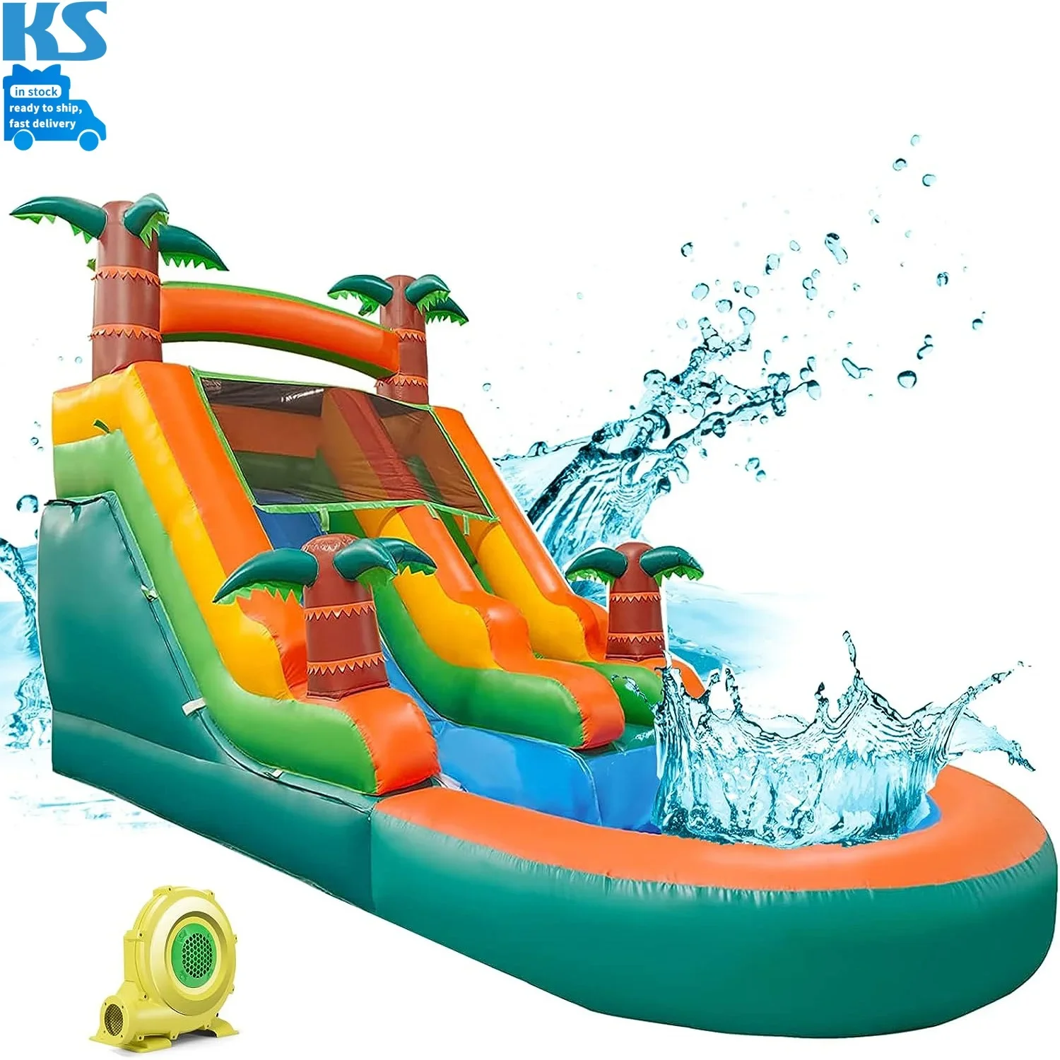 Outdoor home backyard 21ft inflatable bounce house water slide for kids inflatable bouncer with water slide Splash Pool