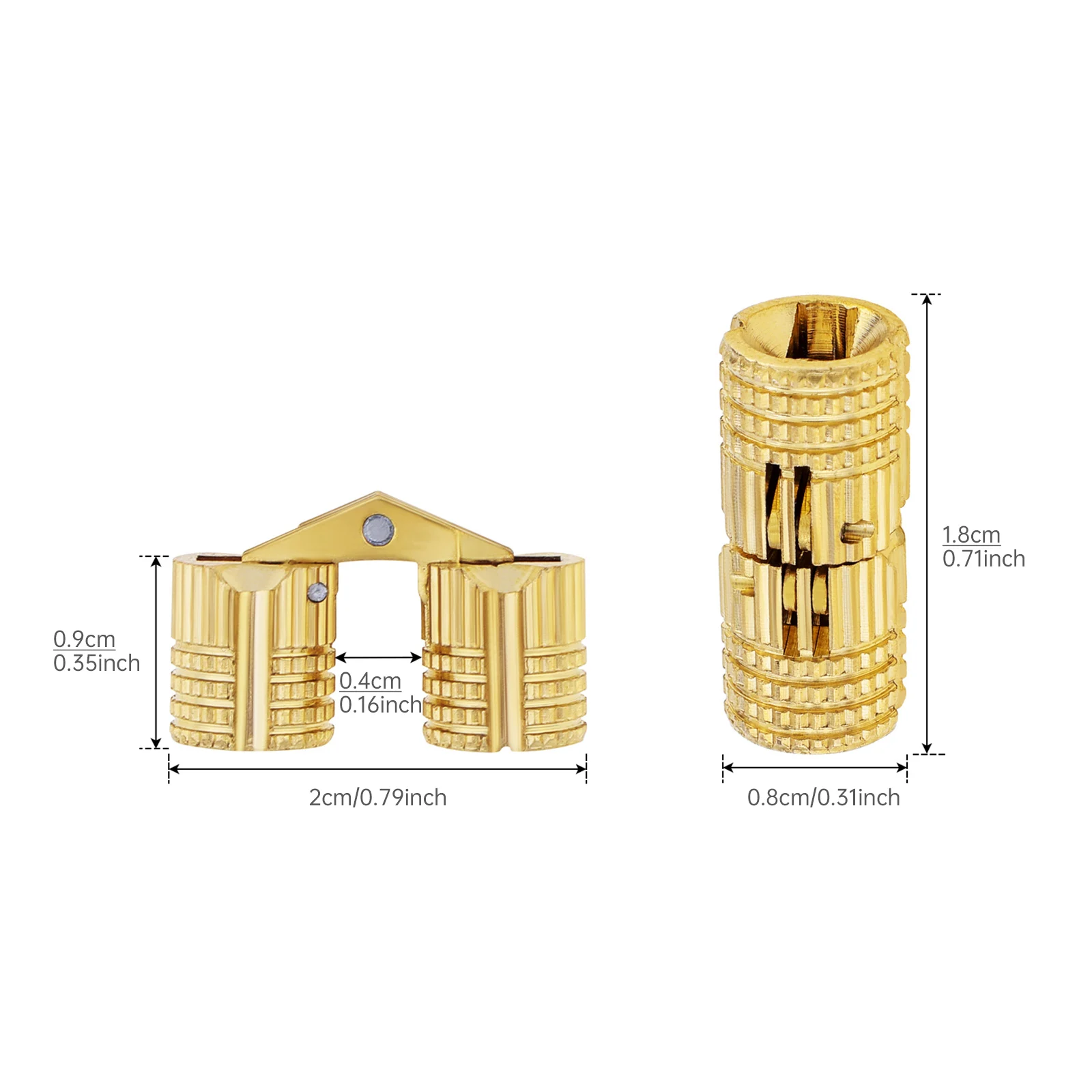 6/8/12pcs 8mm Hidden Barrel Hinges for Jewelry Box / Invisible Doors / Cabinets with 180 Degree Opening Angle,Furniture Hinges view 3