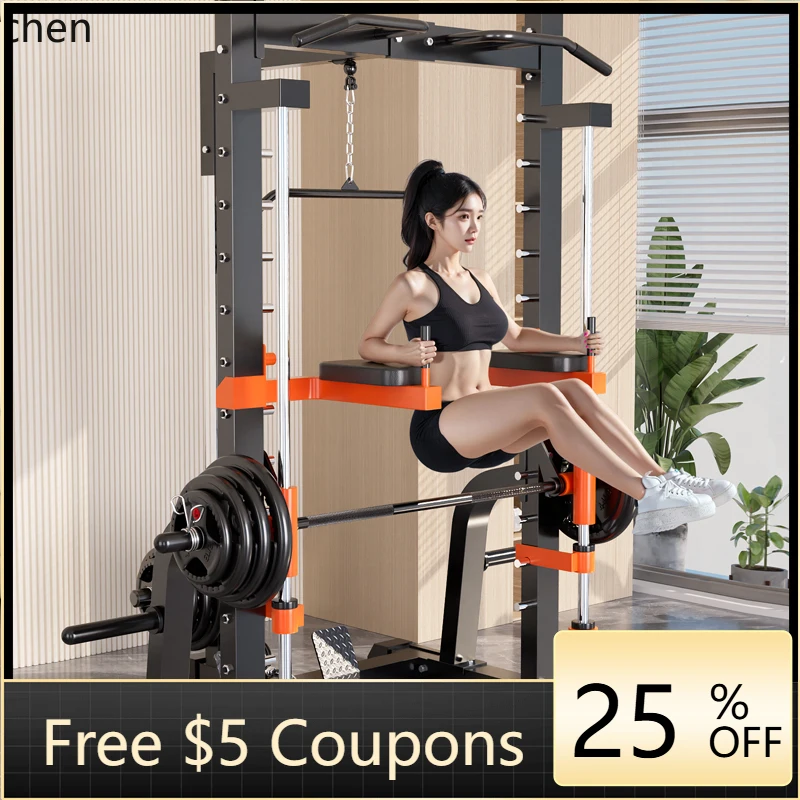 Equipo de entrenamiento integral ABB Fitness, multifuncional, para el hogar, con estructura de gantry para sentadillas y press de banca.