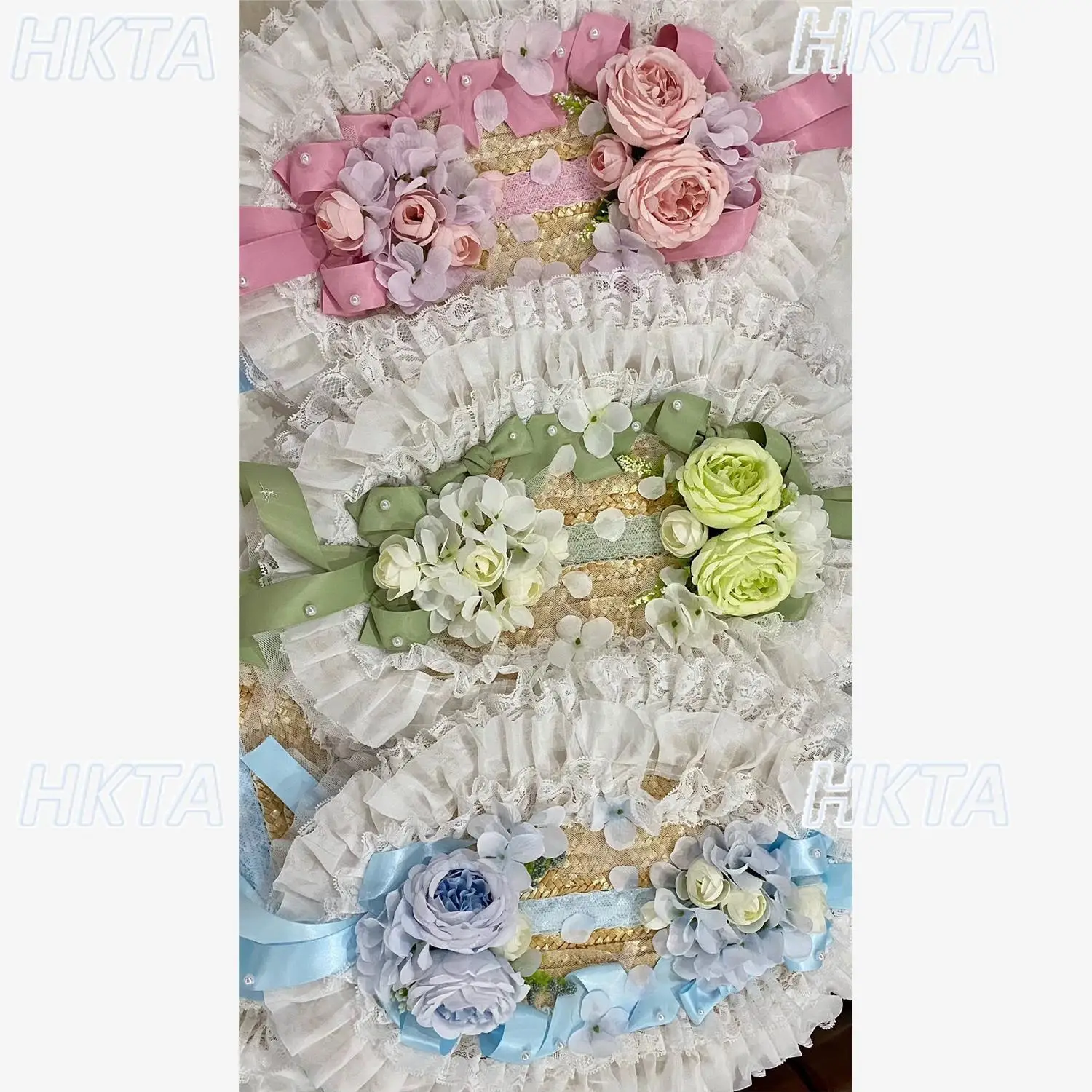 

Sweet Lolita Pastoral Handmade Mass Production Hats Autumn New Lace Splicing Folds Decal Bnt Flat Hat Cosplay Accessories Women
