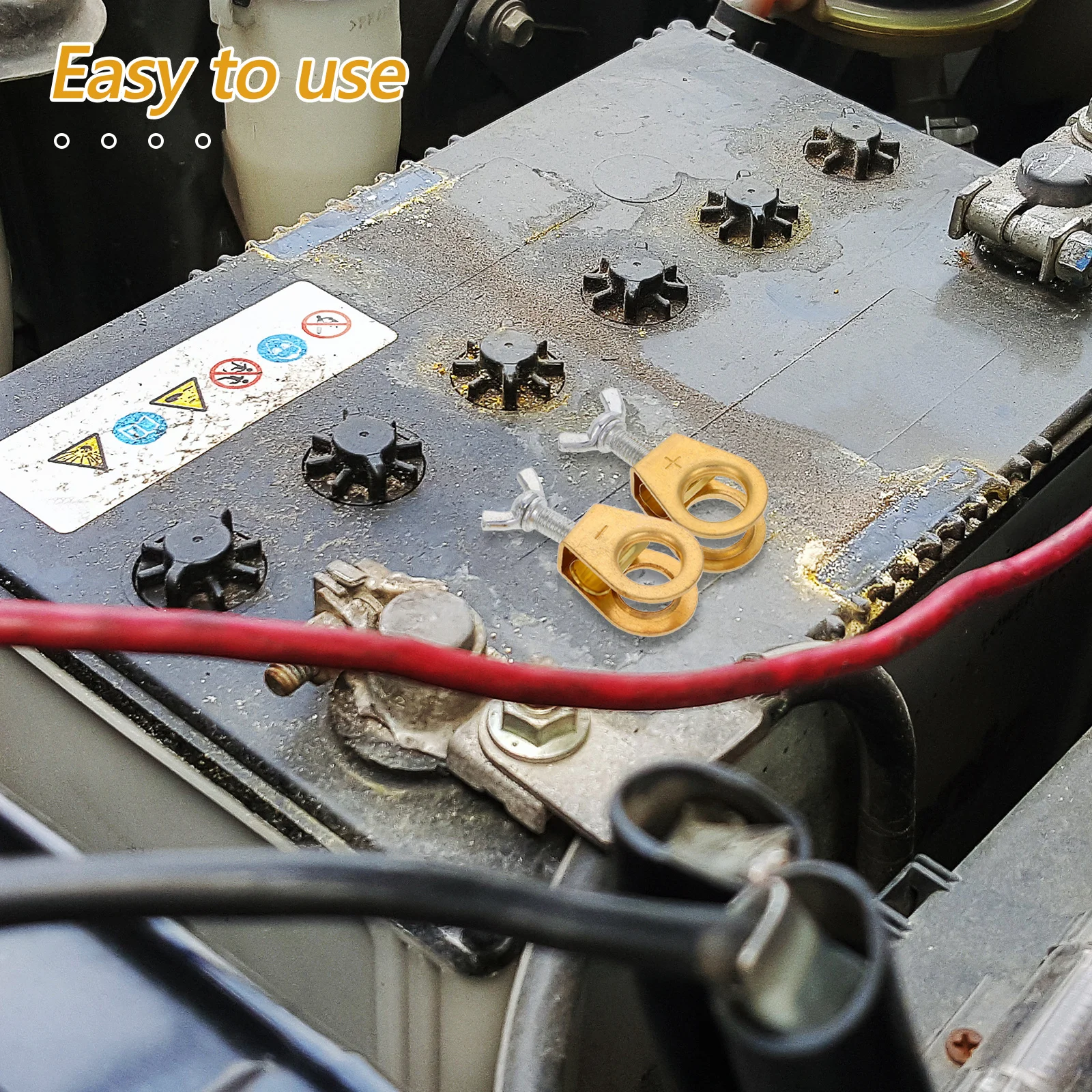 

1Pair Terminal Connectors Clips Copper Cable Clamp Kit Car Truck Motorcycle Connection Clip Quick Release