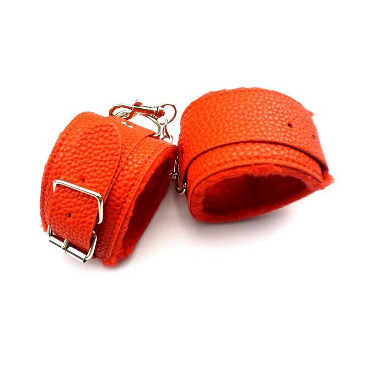 Handcuffs PU Leather Restraints Bondage Cuffs Roleplay Tools Sex Toys for Couples Game 4 Colors