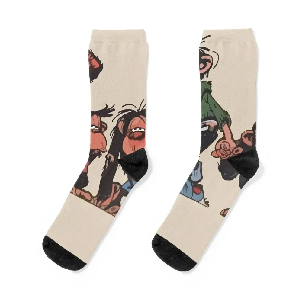 

Gaston Goof with Monkeys Socks new year halloween Mens Socks Women's