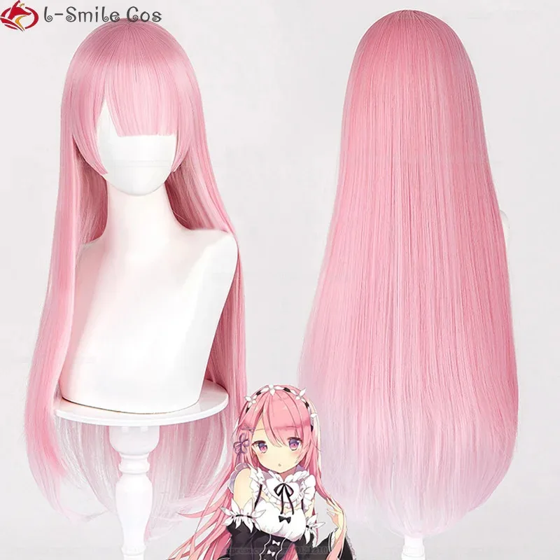 

2025 Anime Rem Ram Cosplay Short/Long Blue/Pink Heat Resistant Hair Women Wigs + Wig Cap