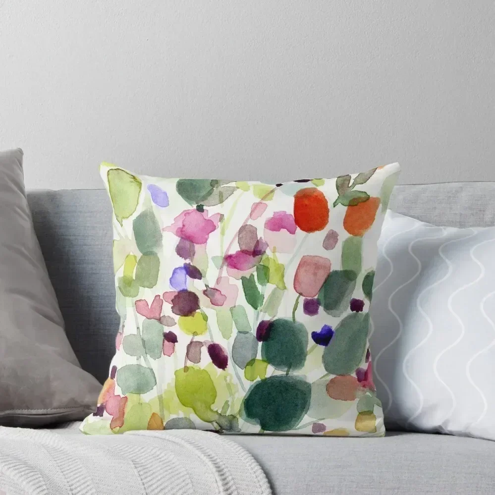 

Petals floral watercolor by Sue Zipkin Throw Pillow Cushion Covers For Living Room Sofa Cushion pillow