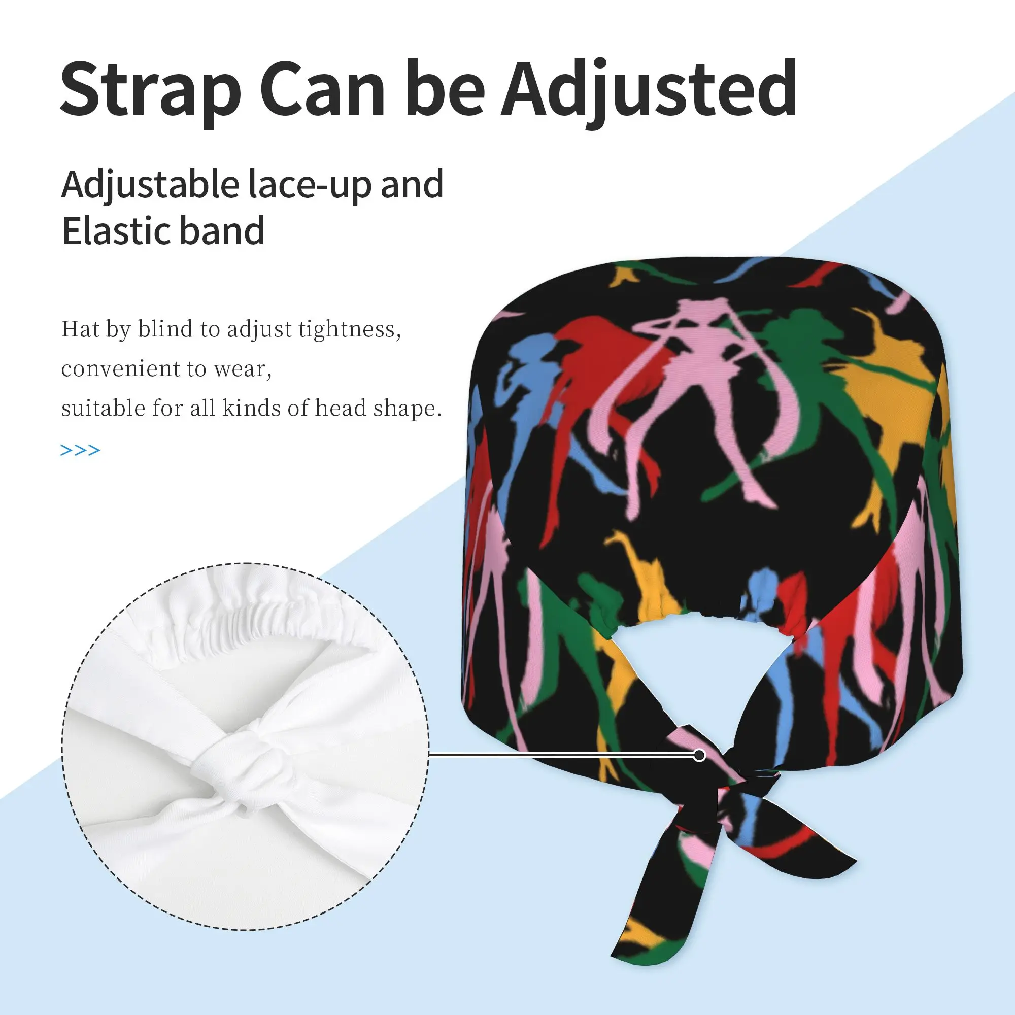 Custom Adjustable Sailors Anime Moons Working Hat Men Women Tsukino Usagi Scrub Caps Scrub Nursing Doctor Surgeon Cap for Chef - view 6