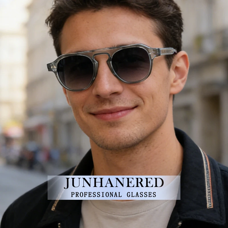 

New Fashion Round Male Sunglasses Myopia Hyperopia Anti Blue Light Photochromic Prescription Astigmatism Sunshade Eyeglasses