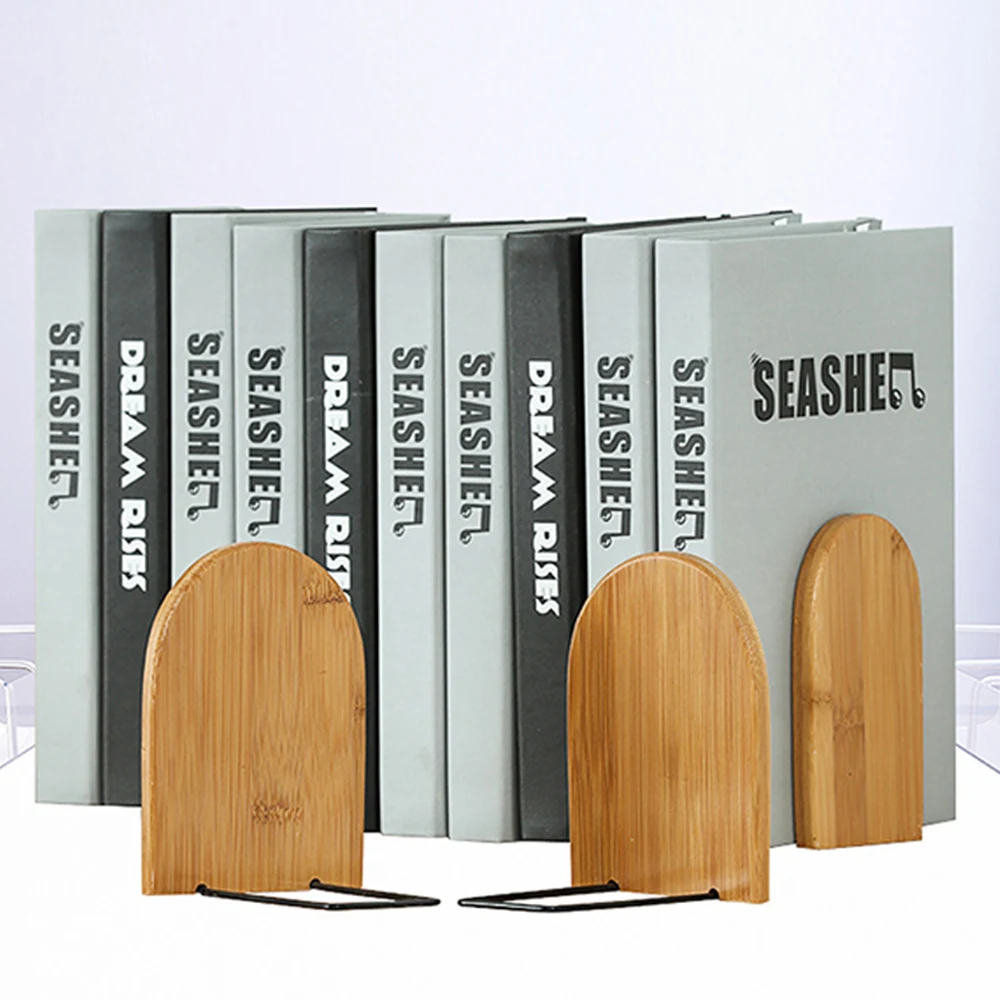 1PCS Creative Wooden Book Holder Simple Style Nature Bamboo Book Support Students Book Holder Office Desktop Organizer 2023 New