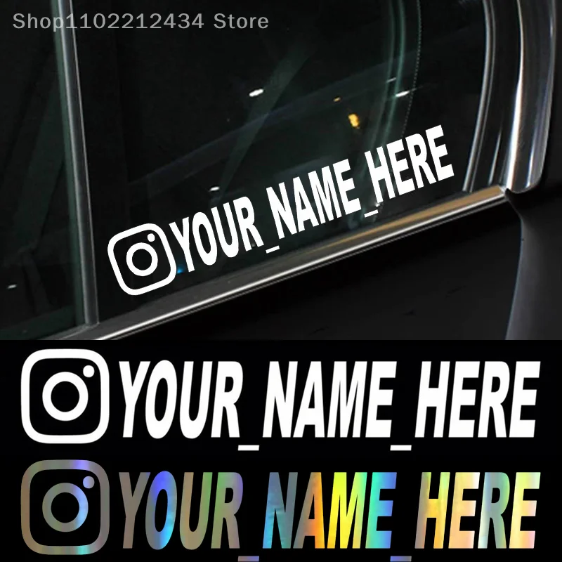 20cmx4cm Personalized Instagram Car Sticker Vinyl Decals Motorcycle Car Stickers