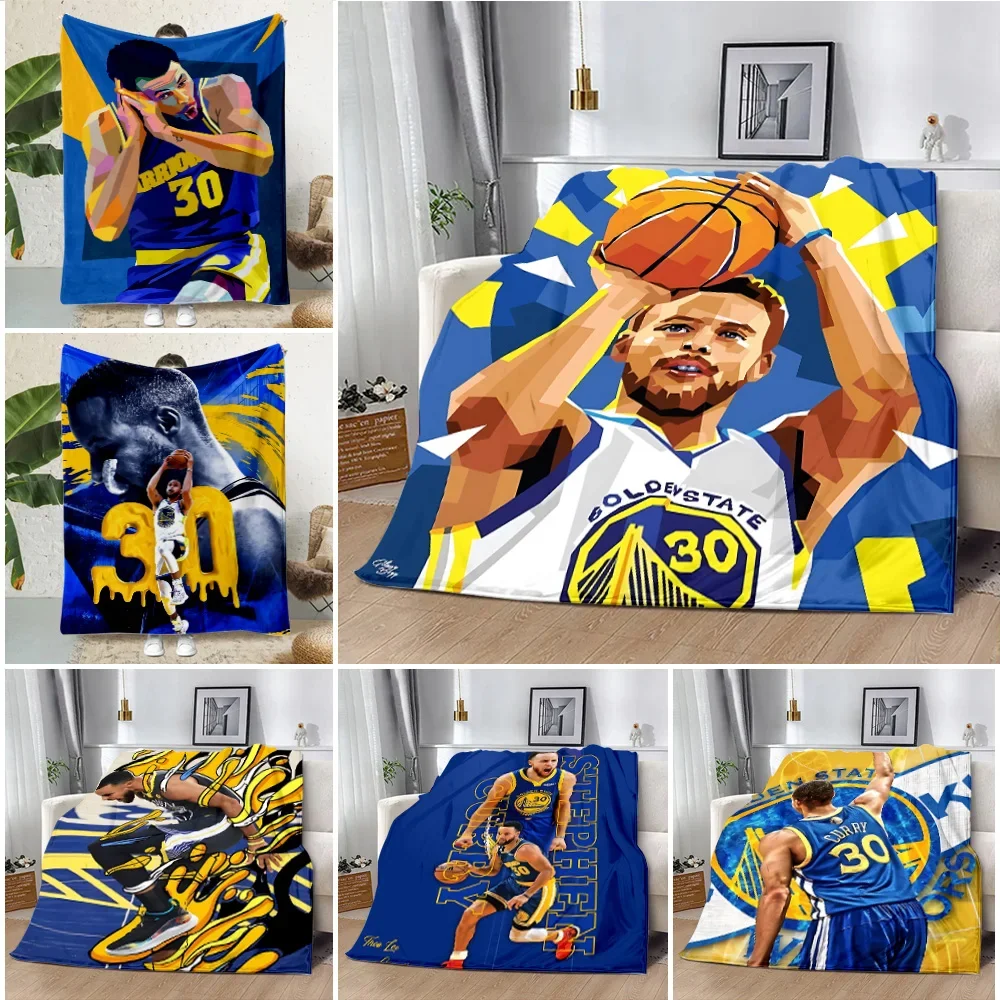 Basketball S-StephenS C-CurryS Printed Blanket Picnic Blankets Warm Blanket Soft and Comfortable Blanket Home Travel Birthday