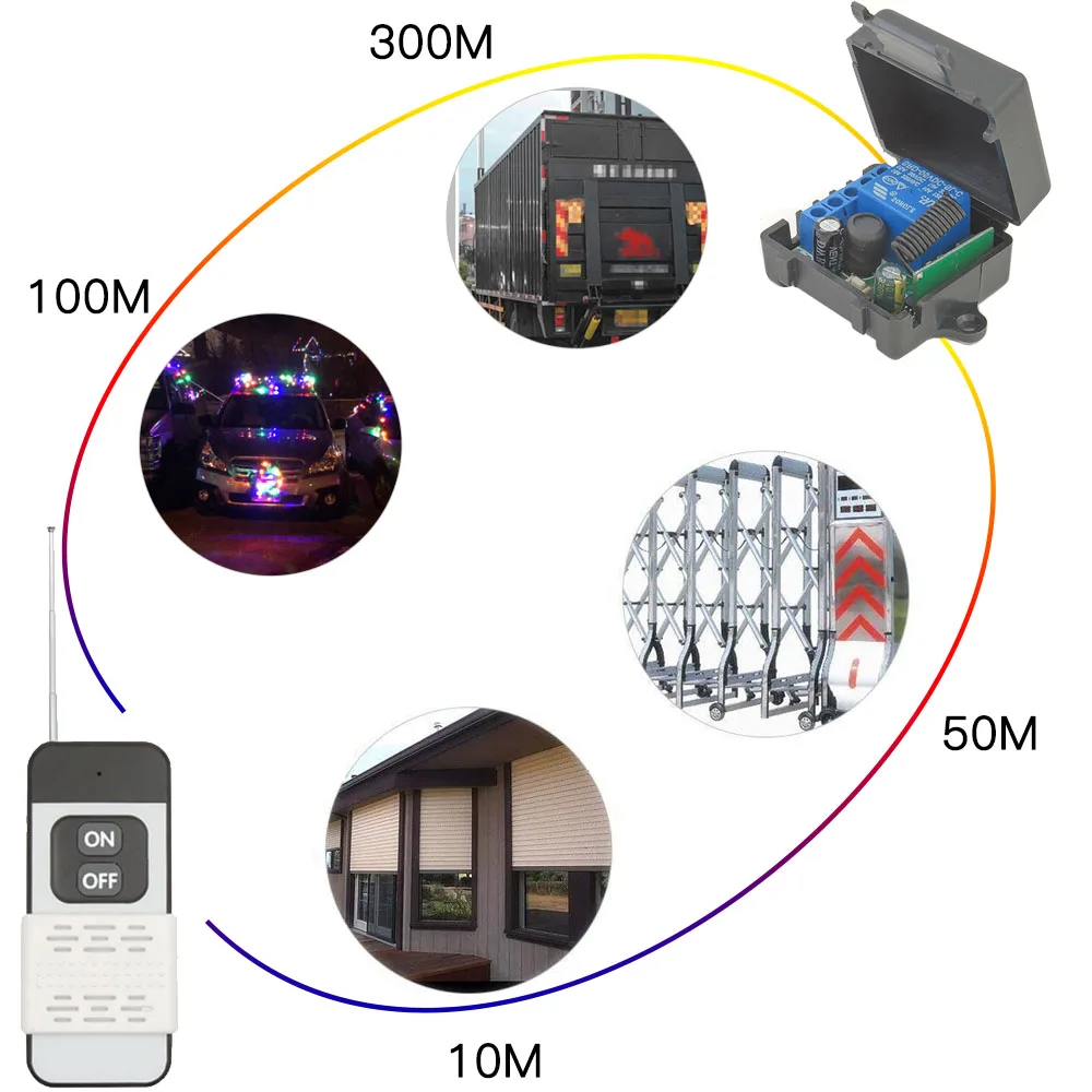 (1 + 3 zestaw) 433Mhz pilot DC 12V 1CH moduł odbiornika bezprzewodowy przełącznik 1000m zakres DC 6V 24V 30V przekaźnik na zamek elektroniczny