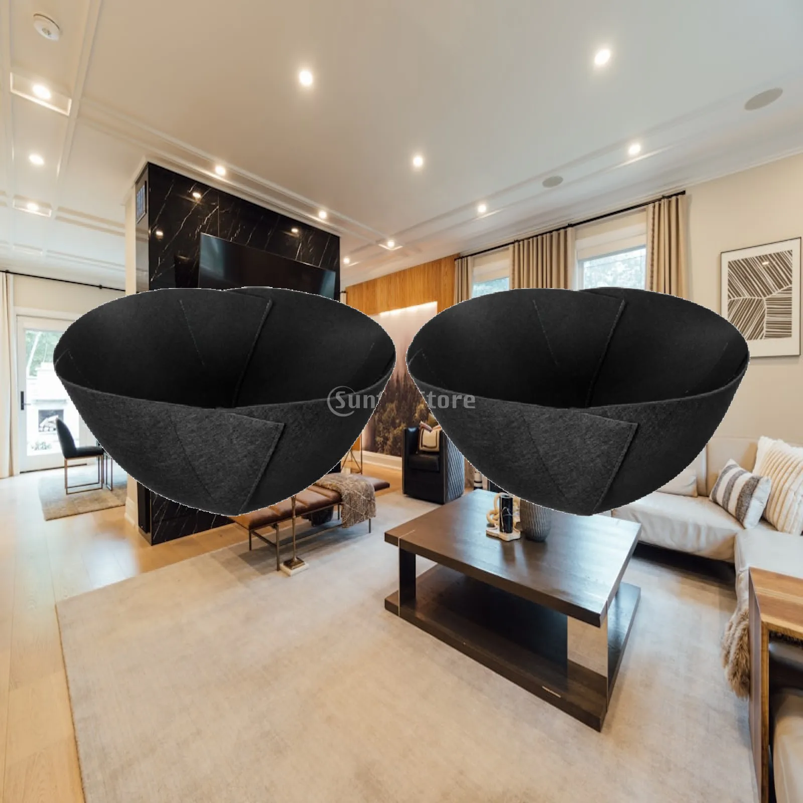 Half Round Felt Planter Basket Liners for Hanging Baskets Breathable Fabric Flower Pot Replacement Water Absorbent Garden Decor