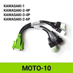 OBD2 teşhis kablosu için KAWASAKI-1-6P için KAWASAKI-2-4P için KAWASAKI-2-6P için KAWASAKI-3-4P bağlayıcı teşhis kablosu