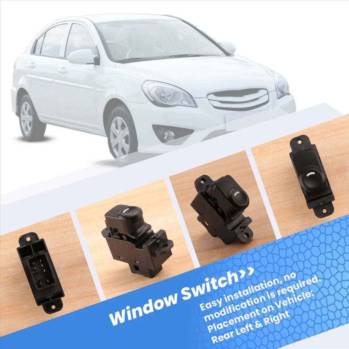 Car Rear Power Window Switch Left Right for ACCENT SOLARIS 2011-2017 New Arrivals