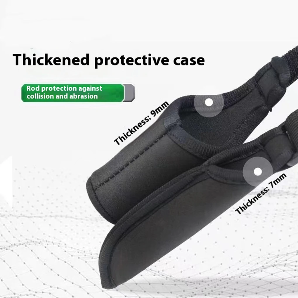 5 قطعة قصبة الصيد السوداء يغطي حزام مع حزام قابل للتعديل ل تطور الصيد الصيد رود الجوارب حمالة 58 سنتيمتر-123 سنتيمتر #3