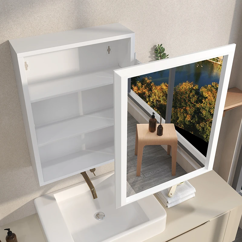 Custom Manufacturer Wall Mounted Mirrored Bathroom Vanity Stainless Steel Mirror Medicine Cabinet Bathroom Mirror