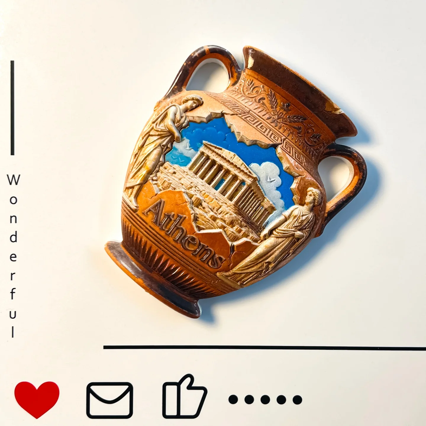 Greece, Athens, Craft Ceramic Bottles, Creative Landscapes, Parthenon Temple, Featured Buildings, Refrigerator Stickers