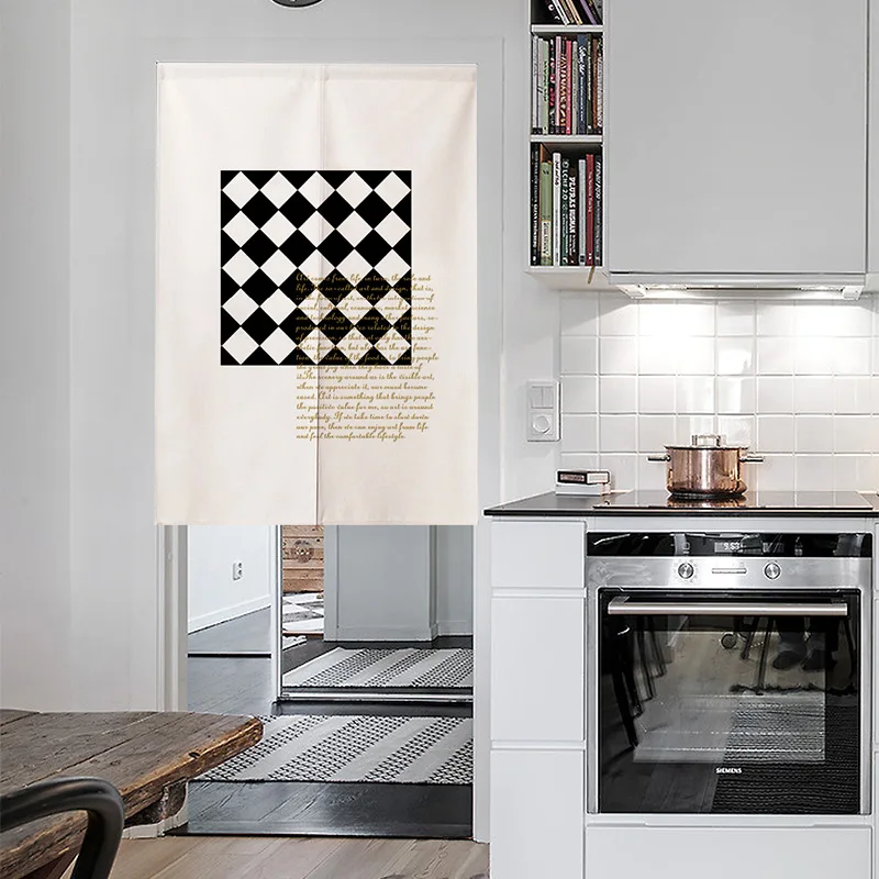 minimalist abstraction changing room Curtain Privacy Partition Doorway Curtains Kitchen Entrance Noren Linen Hanging