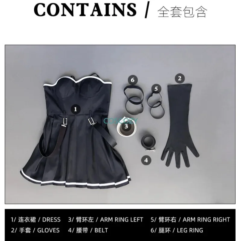 2025 Nuovo Ubel Costume Cosplay Anime Beyond Journey's End Donne Ragazze Frieren Fern Abito nero Festa di Carnevale di Halloween O
