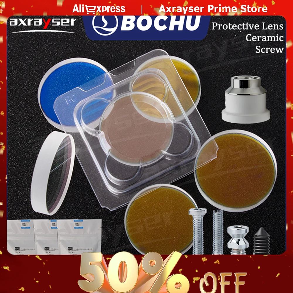 

Original BOCI 34x5 Protective Lens Windows Ceramic Anti-collision Screw BLT641 421 831 Tongkuai HAN'S Fiber Laser Cutting Head