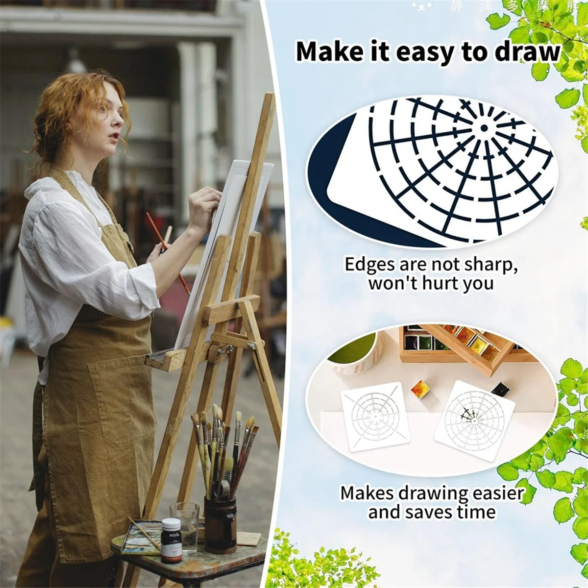 

AA91-15 шт., набор трафаретов для рисования в горошек мандалы, многоразовый шаблон трафарета мандалы для рисования на холсте из камня, дерева, сделай сам