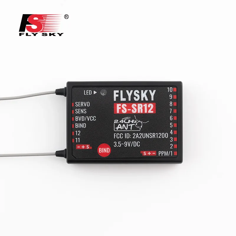 

2 шт. FLYSKY FS-SR12 ANT протокол 12-канальный ШИМ-приемник поддерживает двунаправленную передачу и возврат