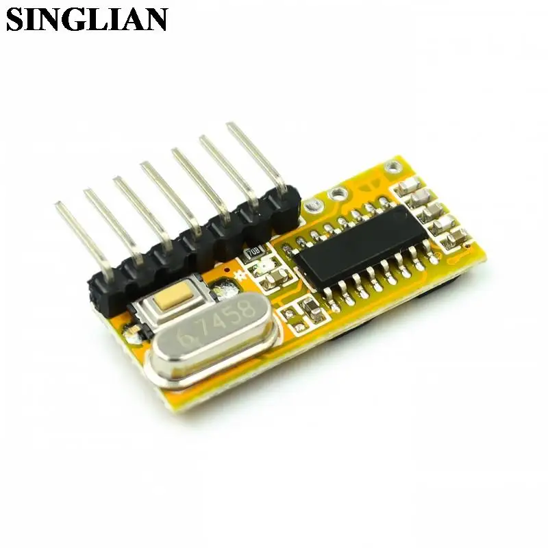 RXC6 5V Learning Wireless Remote Control Receiving Module 4-channel Receiver RXC6 Superheterodyne Learning 433Mhz