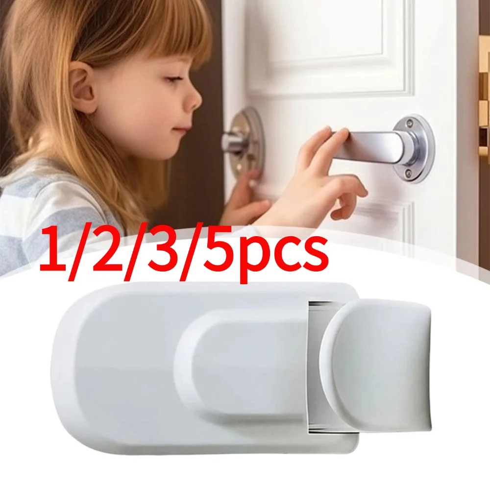 

Prevents Child From Opening Door Latch Automatically Locks 1/2/3/5pcs Child Protection Safety Lock Anti-pinch Door Blocking Lock