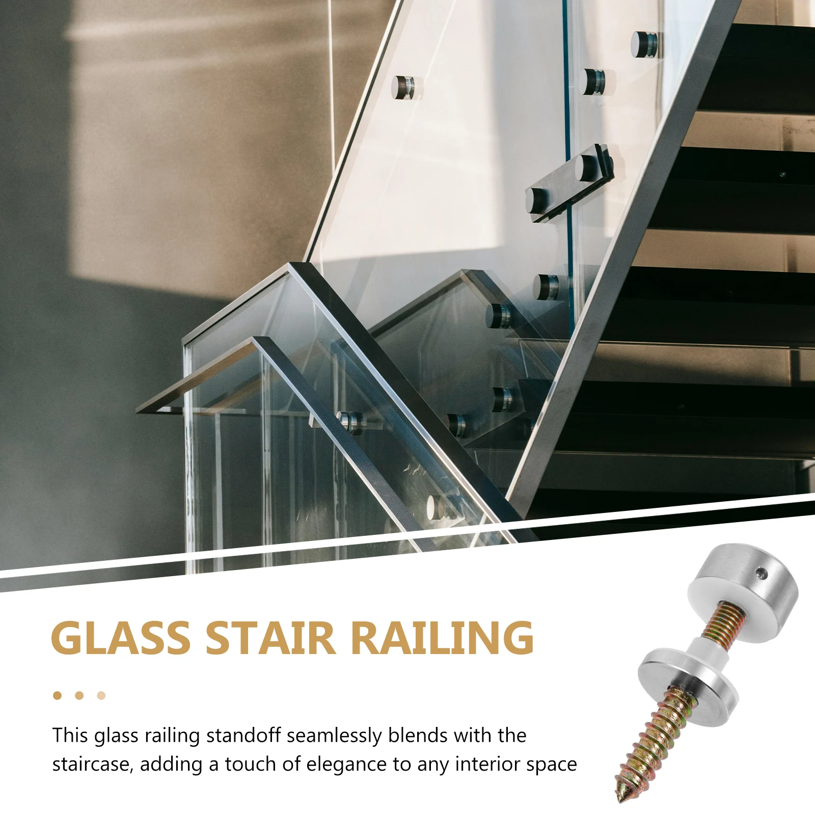 

4pcs Glass Railing Standoff Stainless Steel Heavy Duty Clamp For Balcony Stairway Deck Railing Bracket Hardware Building Tool