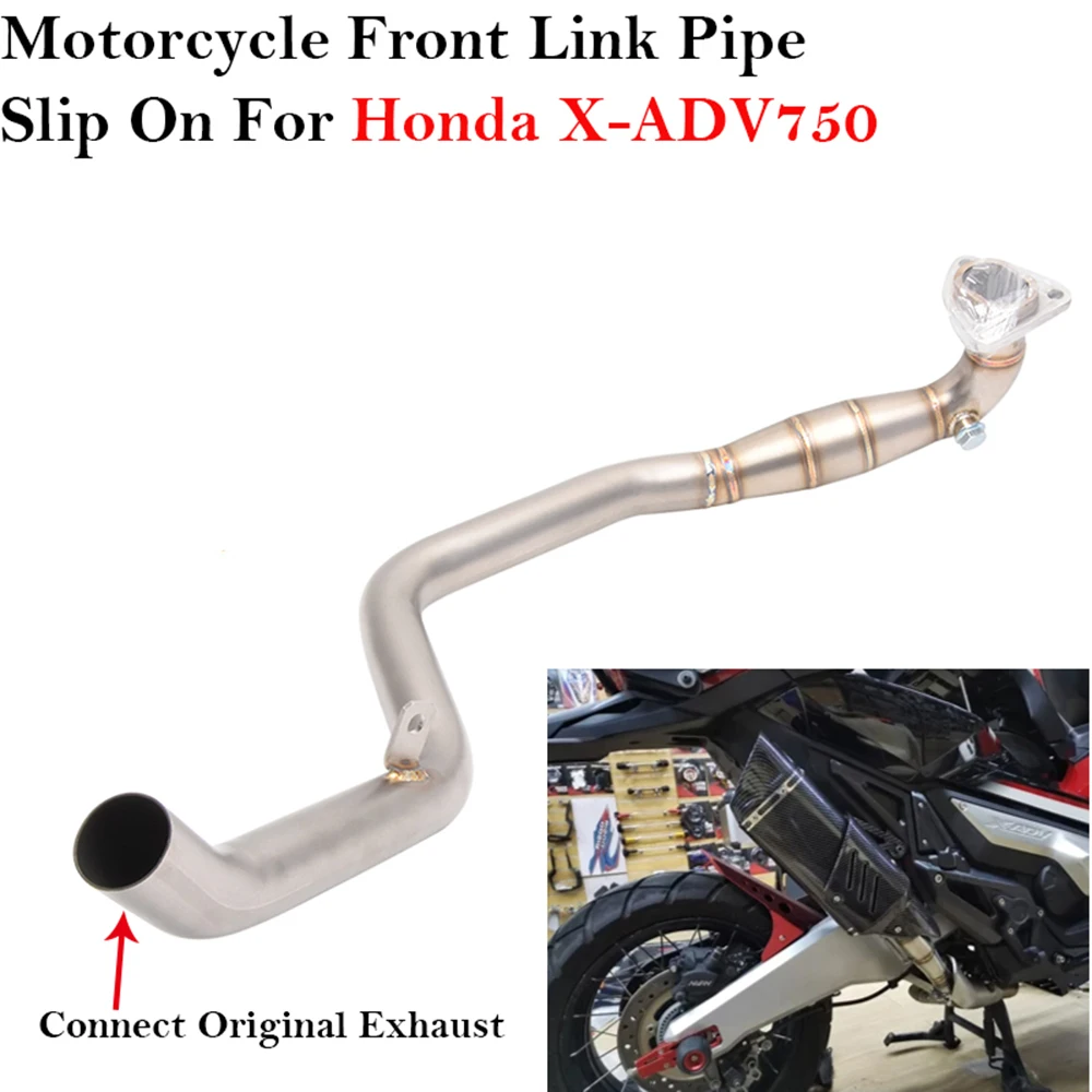 Auspuff Motorrad Escape Vorne Mitte Link Rohr Verbinden Original Schalldämpfer Für Honda ADV 750 X-ADV 750 X ADV X ADV 750