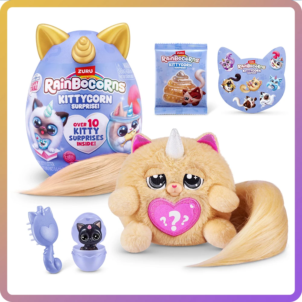 Zuru Rainbocorns مفاجأة Kittycorn مفاجأة سر الأصلي زورو ألعاب من القطيفة الماركات الصغيرة اللعب لطيف هدية للأطفال القط اللعب #2