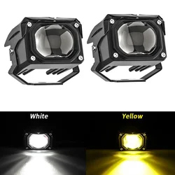 Automotive LED fendinebbia laser abbagliante pistola bianco/giallo faretto moto per SUV camion ATV Moto scooter fendinebbia luce di guida