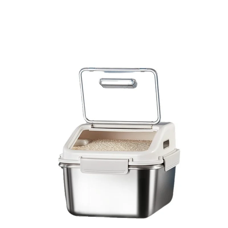 

Stainless steel rice bucket, household insect-proof storage box