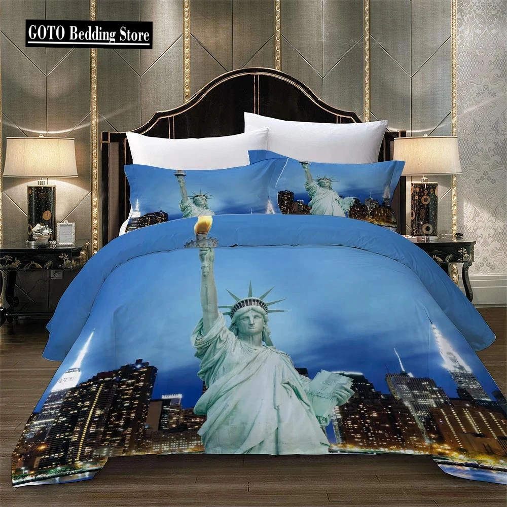 

Bedclothes 2024 OEM Bedding HD Soft Pillowcase Duvet Cover Set American Style California King Bedding Sets Luxury -no Bed Sheet