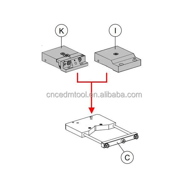 HPEDM precisie gereedschapsonderdelen PalletSet W Prismahouder armatuur bankschroef ER-031179 voor draadvonken snijmachine