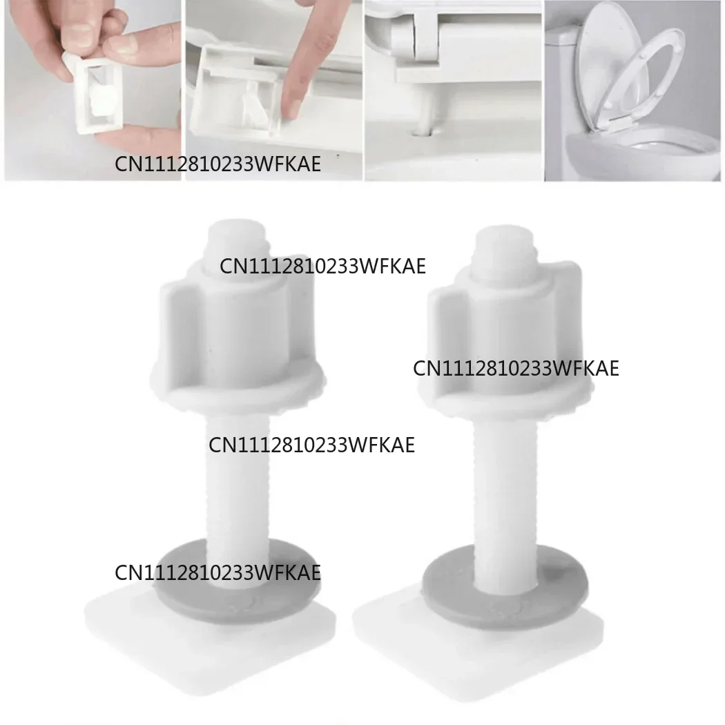 3Pcs Plastic Toilet Seat Hinge Bolt Fitting Screw Nut Washers Kit For Home Bathroom Accessories 6.7x2.7x2.7cm