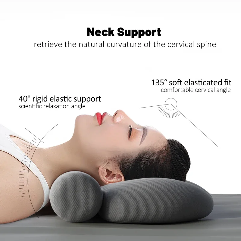 Ergonomic Neck Roll Pillow with Heat Function - Image 4