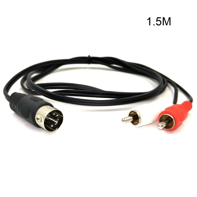 5 Pin DIN Cable 5-Pin-DIN To 2RCA Cable Equipment for Electrophonic Quad Stereo Systems