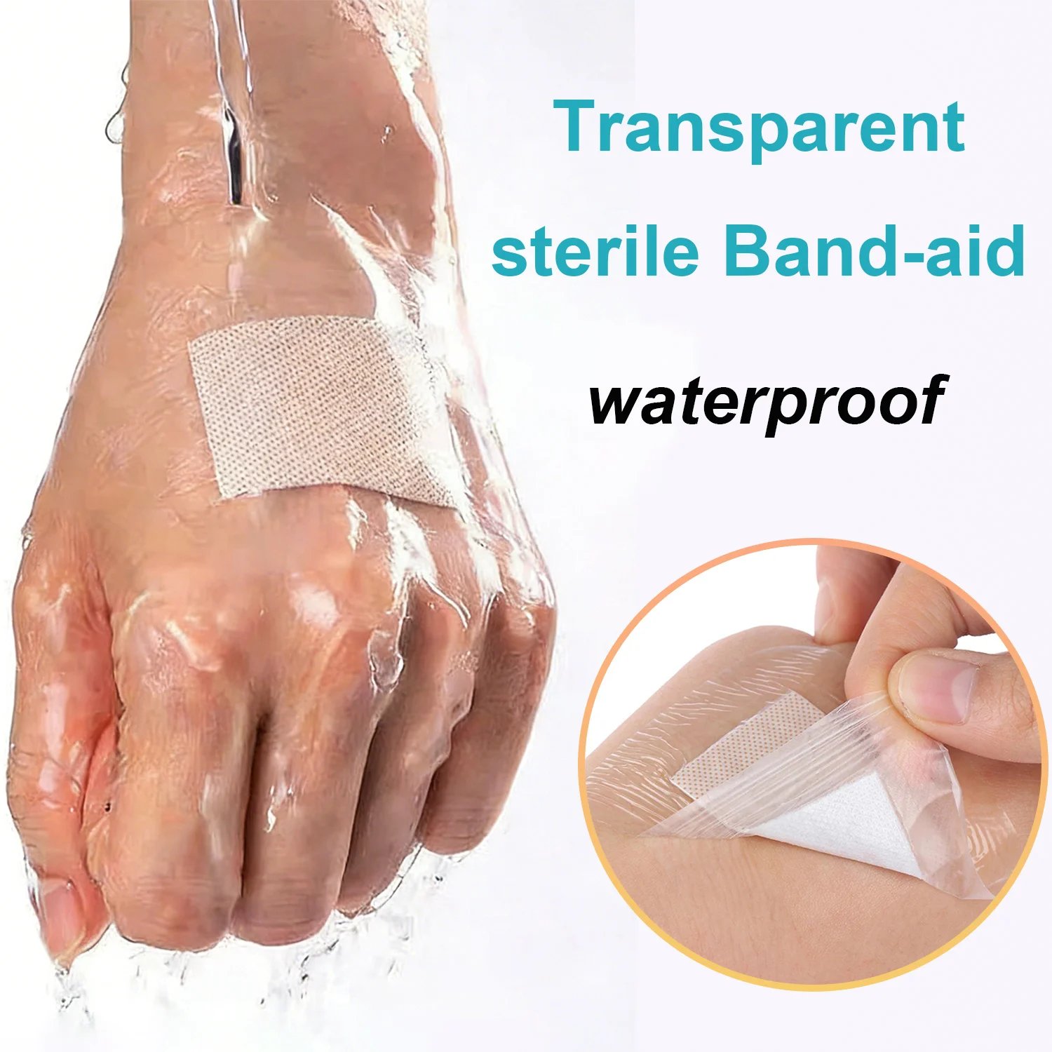 10/50PCS Transparent Sterile Sticker PU Waterproof Sticky Wound Dressing Trauma Blood-stopping Stickers Portable First Aid Kit