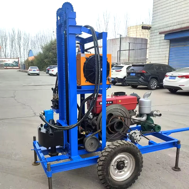 

Customized Flexible Water Well Drilling Rig Wheeled Easy Movement 100 to 180 Meter