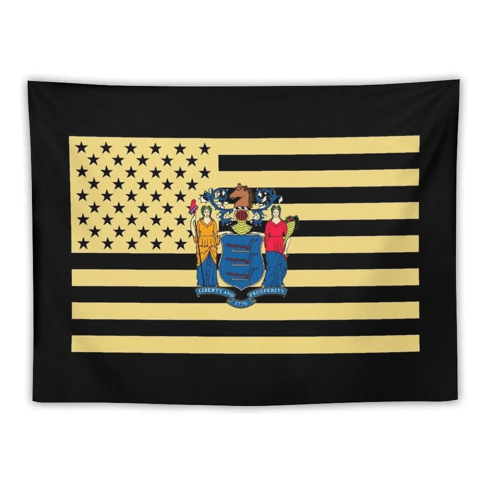 

New Jersey State Flag Graphic USA Styling Tapestry Wall Hanging Wall Wall Coverings Living Room Decoration Tapestry