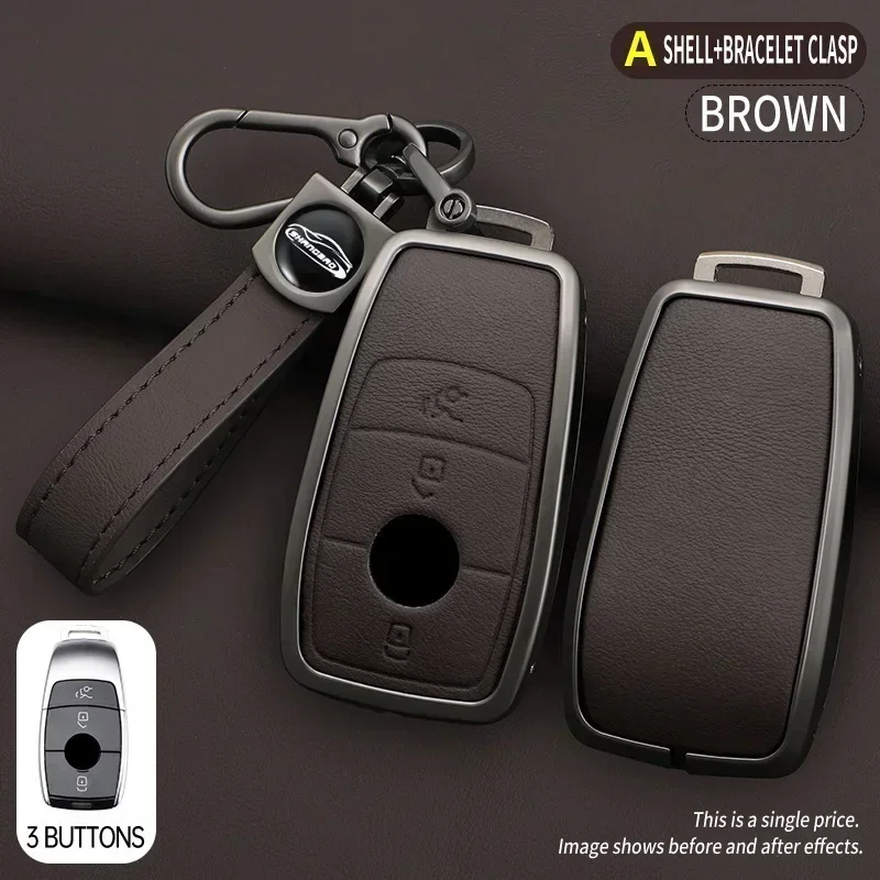 

Zinc alloy car smart remote key bag shell bag suitable for Mercedes Benz A C E S-Class GLC CLE CLA W177 W205 W213 W222 X167 AMG