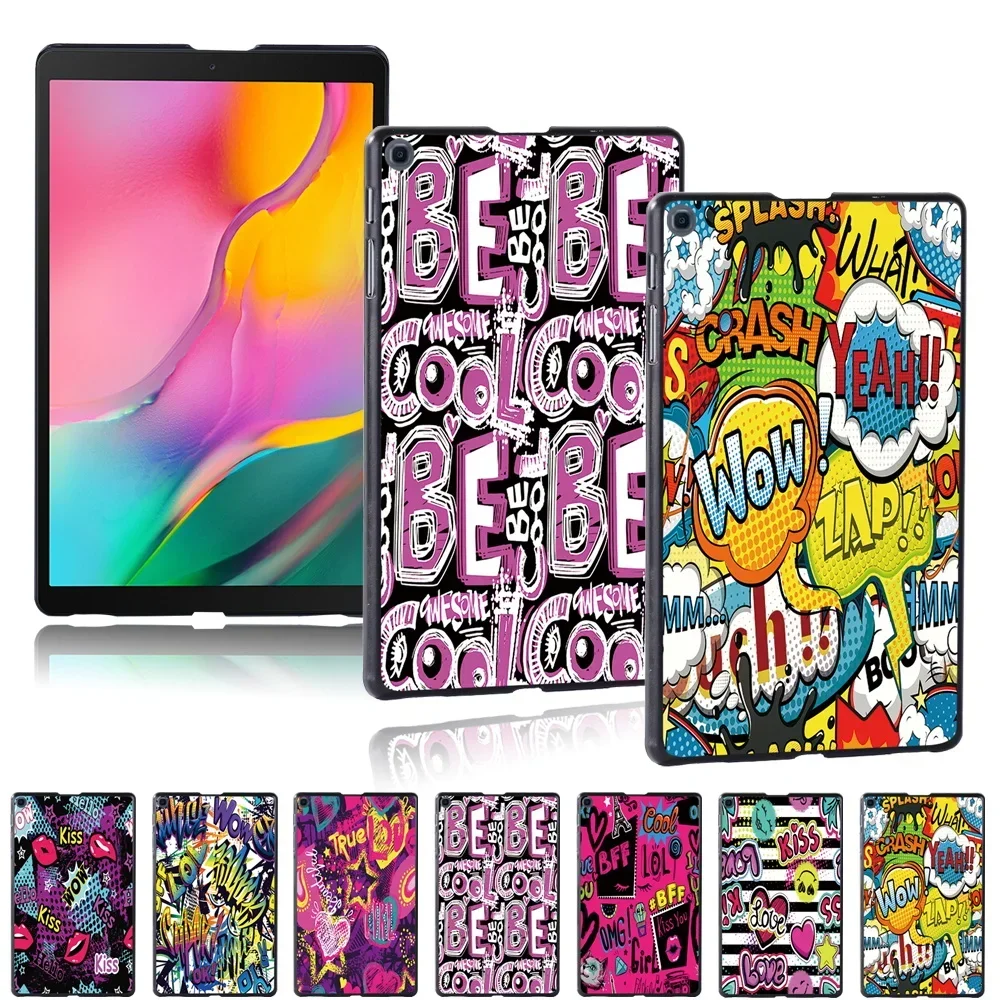 Tablet Case Cover voor Samsung Tab A7 10.4"/A7 Lite 8.7"/S7 11"/S6 Lite 10.4"/A 8.0" 10.1" 10.5" Graffiti Art Print Plastic Shell