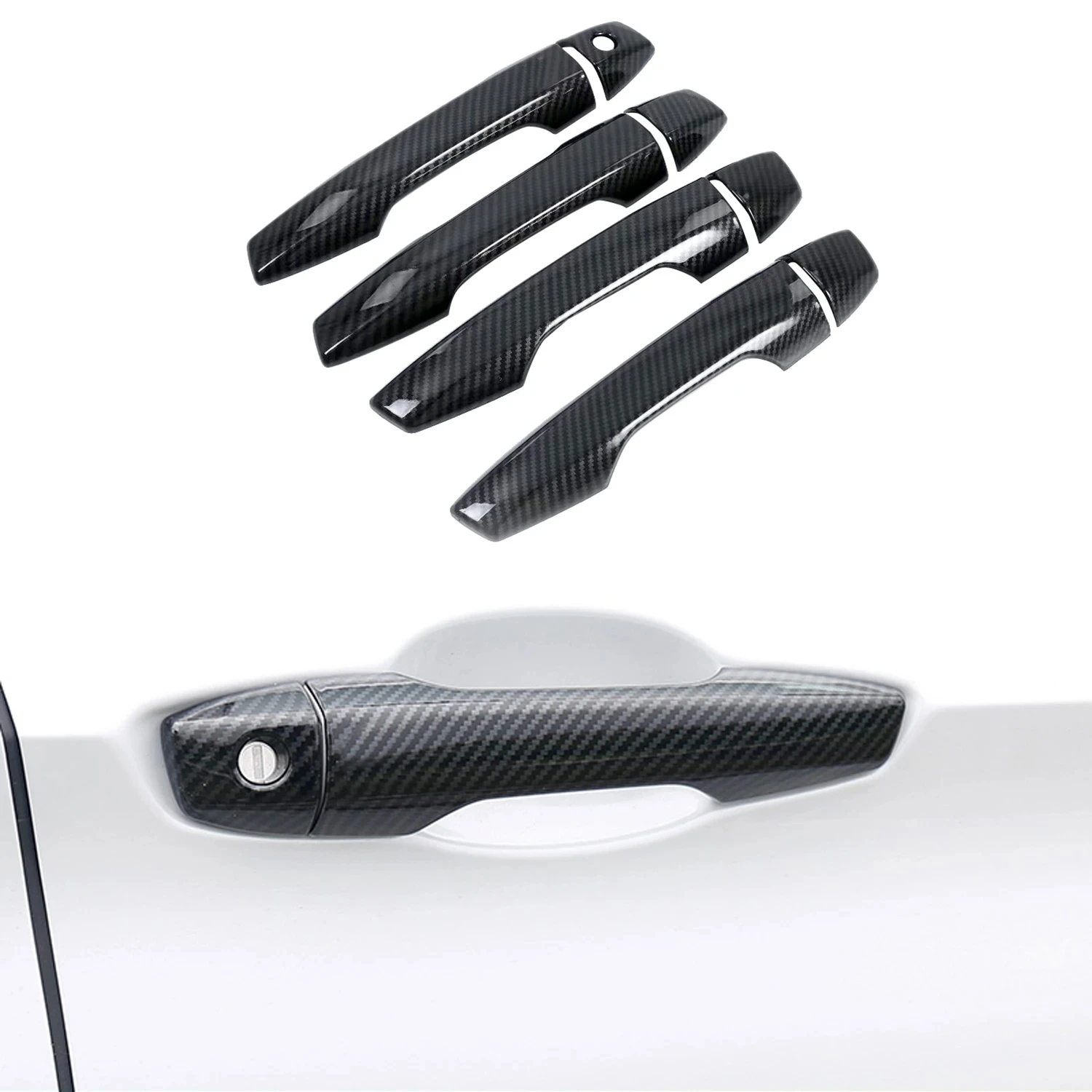 

Стайлинг автомобиля для Mitsubishi Outlander 2022 2023 2024, украшение для дверной ручки, 3d наклейки, чехлы, защита отделки, глянцевые черные автозапчасти