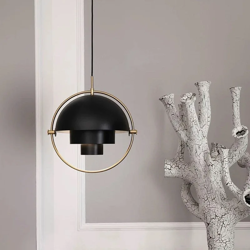 Danish Classic Rotating Helmet Chandelier Postmodern Creative Personality Pendant Lamp for Bedside Living Dining Room Study
