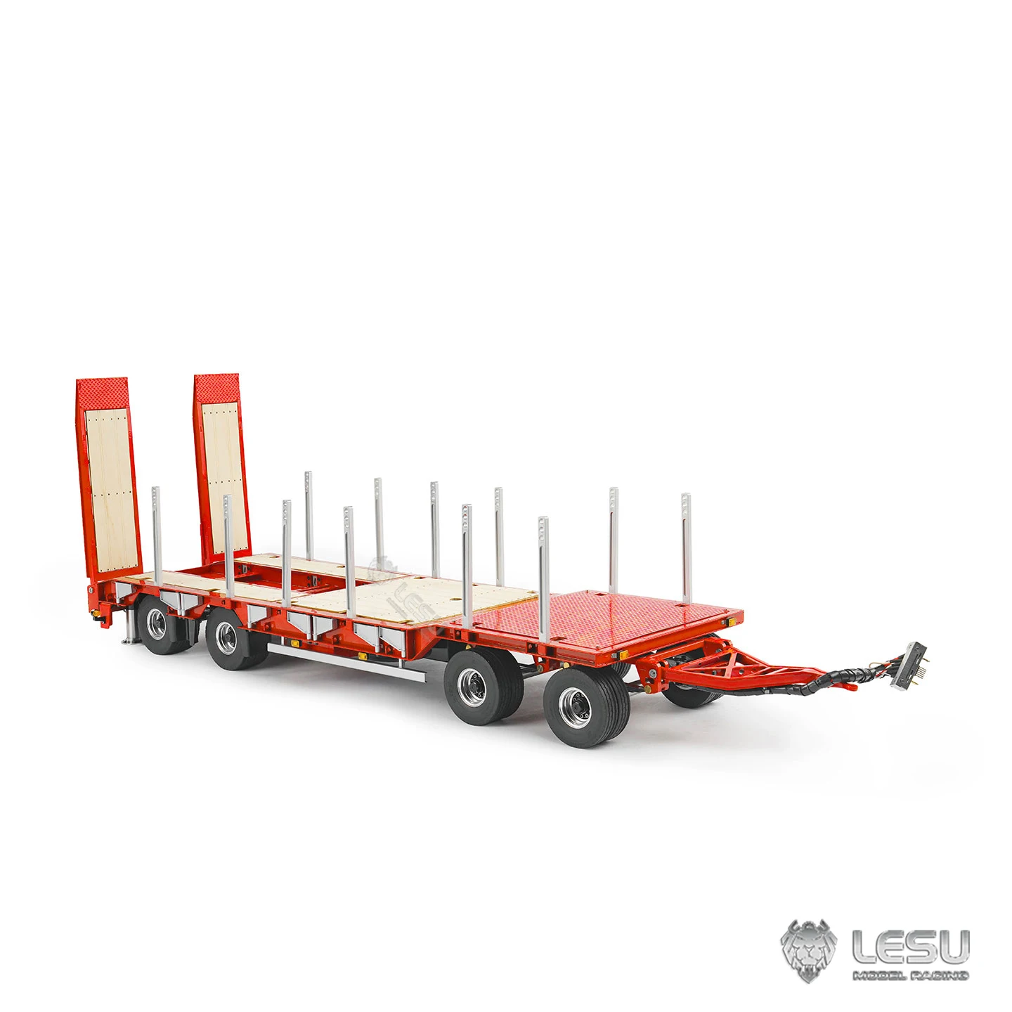 LESU 1/14 hydraulic engineering small wheel full trailer LS-A0049 is suitable for Tamiya dump truck heavy tractor truck